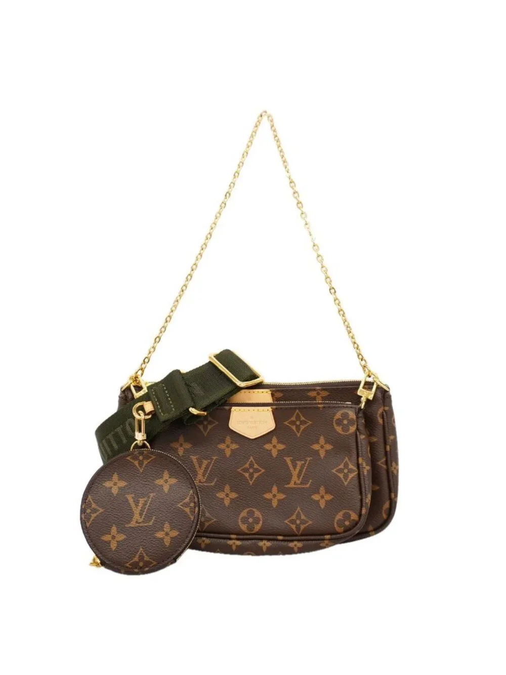 Louis Vuitton Shoulder Bag Monogram Multi Pochette Accessoires Khaki Brown